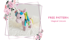 Free magical unicorn crochet pattern amigurumi by EmmaS Dolls
