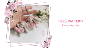 Free Crochet Bunny Keychain Pattern by EmmaS Dolls