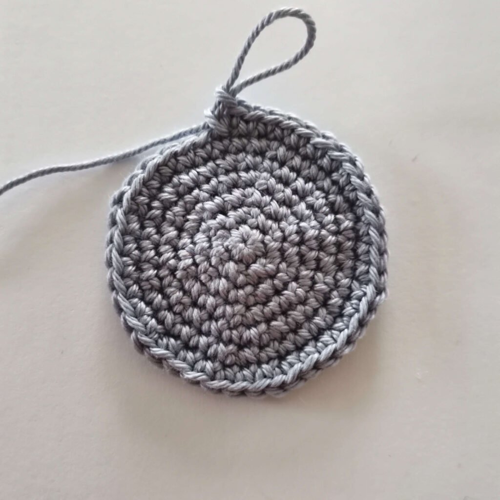 Making free whale rattle crochet pattern parts.