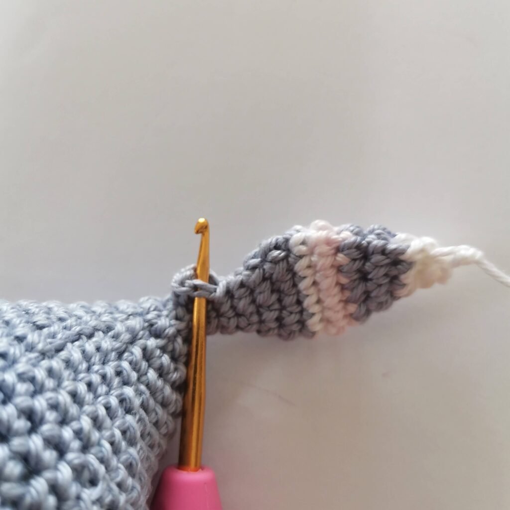 Parts for Free Crochet baby whale rattle.