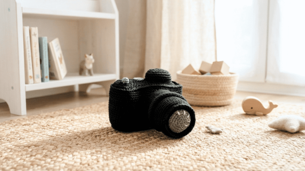 Free Crochet Camera Pattern by EmmaS Dolls