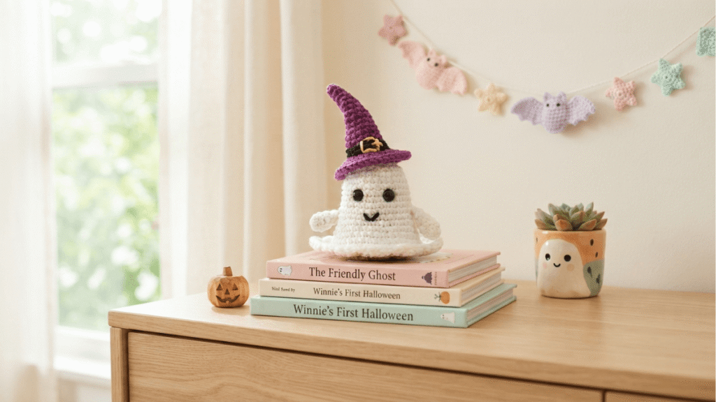 free crochet ghost pattern by EmmaS Dolls